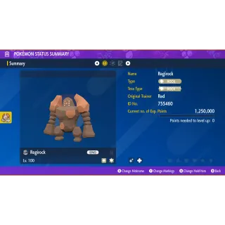 🌟6 IVs Shiny Regirock | Pokémon Scarlet & Violet🌟