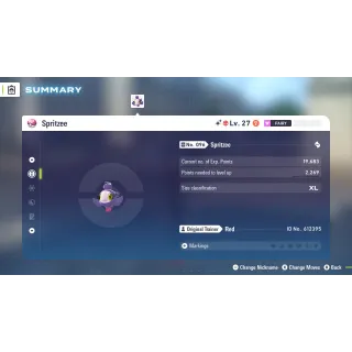 🌟6 IVs Shiny Alpha Spritzee | Pokémon Legends: Z-A🌟