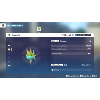 🌟6 IVs Shiny Alpha Carvanha | Pokémon Legends: Z-A🌟