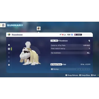 🌟6 IVs Shiny Alpha Battle Ready Houndstone| Pokémon Legends: Z-A | Mega Dimension DLC🌟