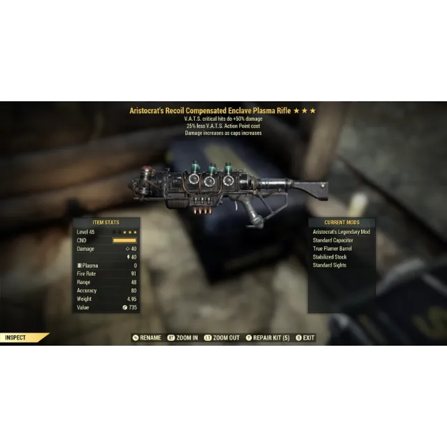 Aristocrats vats Enclave rifle - Fallout 76 Game Items - Gameflip