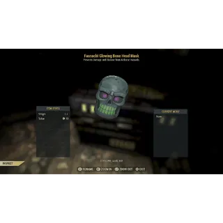 (PLAYSTATION) glowing bone head mask