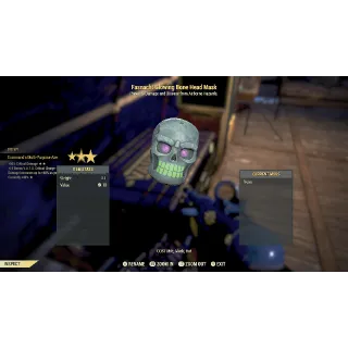 Glowing bone head mask