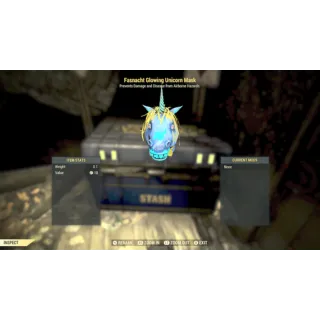 Fasnacht glowing unicorn mask