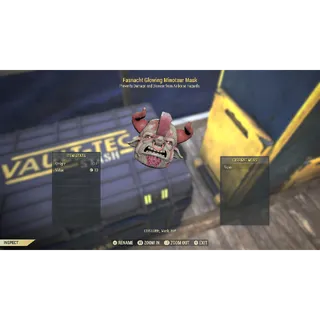 Fasnacht glowing Minotaur mask