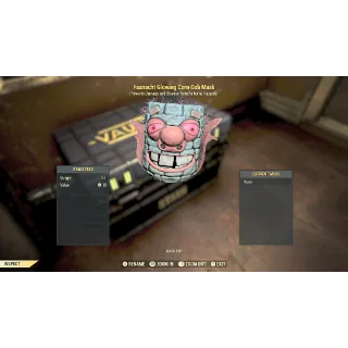 Fasnacht glowing corn cob mask