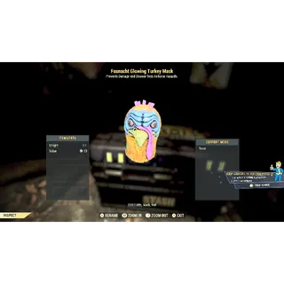 Fasnacht glowing turkey mask