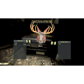 Fasnacht glowing Jackalope mask