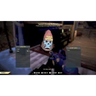 Fasnacht glowing skull mask