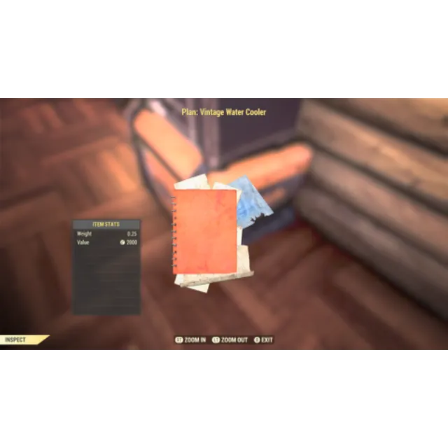 Plan Vintage water cooler Fallout 76 Game Items Gameflip