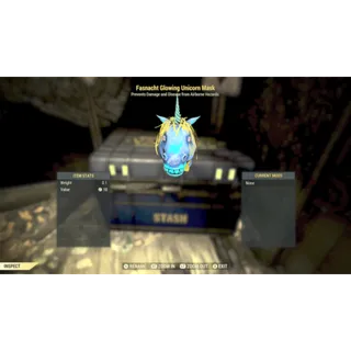 Fasnacht glowing unicorn mask