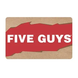 $25.00 five  guys giftcard
