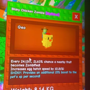shiny chicken zombie