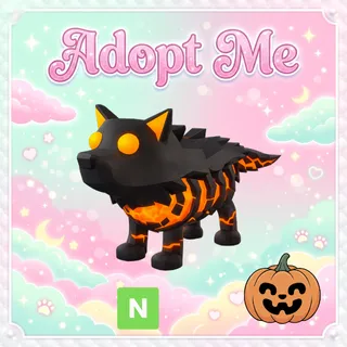 Neon Lava Wolf (Halloween) - Adopt Me