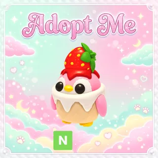 Neon Strawberry Penguin - Adopt Me