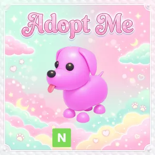 Neon Pink Dog - Adopt Me