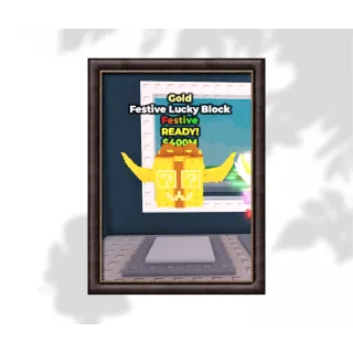 Festive Gold Lucky Block