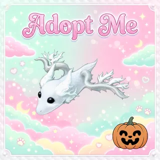 Halloween White Ghost Dragon - Adopt Me
