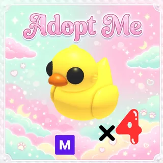 4x Mega Rubber Ducky - Adopt Me
