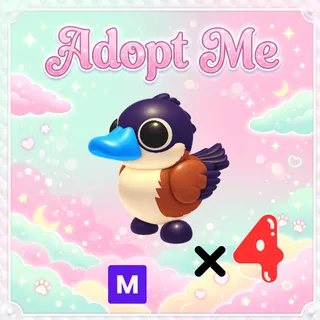 4x Mega Ruddy Duck - Adopt Me