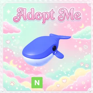Neon Blue Whale