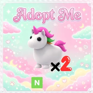 2x Neon Unicorn - Adopt Me