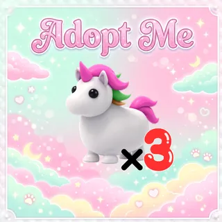3x Unicorn - Adopt Me