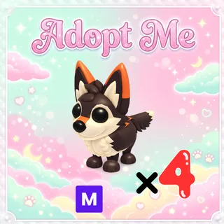 4x Mega Mexican Wolf - Adopt Me