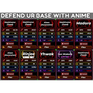 Defend Your Base With Anime Bundle | Hashirama | Madora | Aisen | Son wukong | Yhwak | Pack | Cheapest | All in one picture