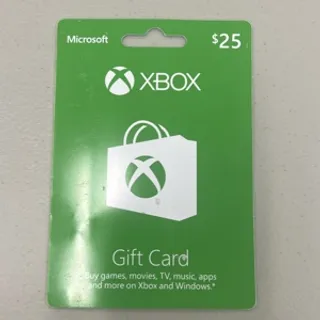 XBOX Gift Card $25