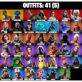 Travis scott fortnite acc + 40 skins