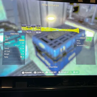 yellow baseball bat lvl5