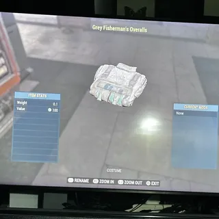 grey fisherman overalls