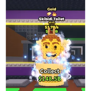 3.7b gold skibidi toilet - steal a brainrot