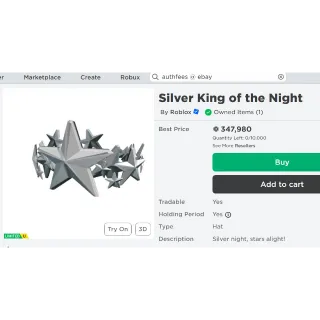 SILVER KING OF THE NIGHT - ROBLOX