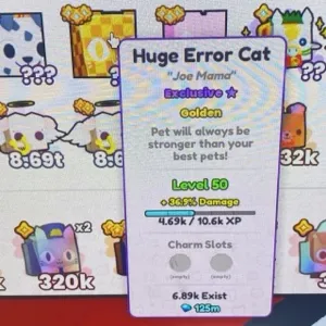 Golden Huge Error Cat - PS99