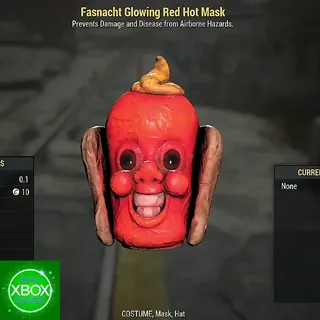 Fasnacht Glowing Red Hot Mask