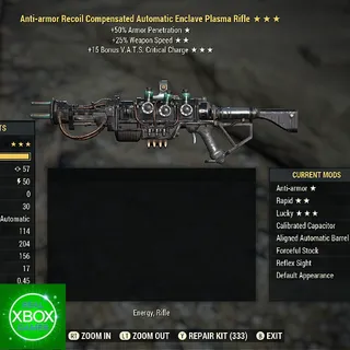 Prime Enclave Plasma Rifle With Aligned Flamer Barrel ⭐⭐⭐