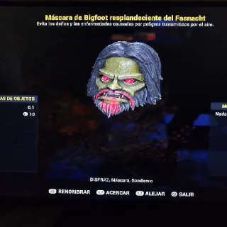 Glowing Bigfoot Mask