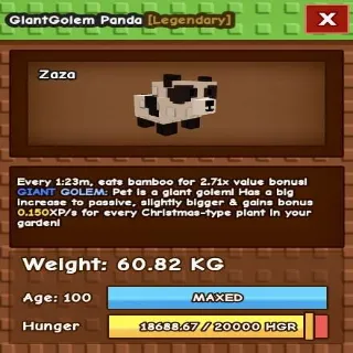 GIANTGOLEM OG PANDA 60.82KG