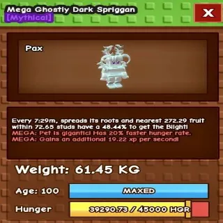 MEGA HUGE GHOSTLY DARK SPRIGGAN 61KG