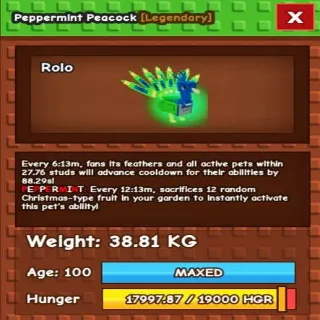 PEPPERMINT PEACOCK 38KG