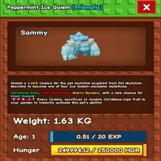 PEPPERMINT ICE GOLEM