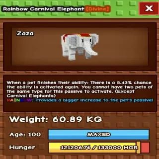 RB RB CARNIVAL ELEPHANT 60KG