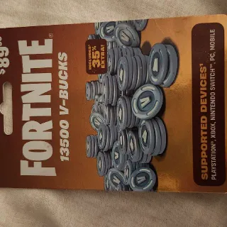 13,500 Fortnite VBucks