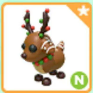 Gingerbread Reindeer Neon No Potion
