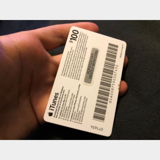 apple gift card 100