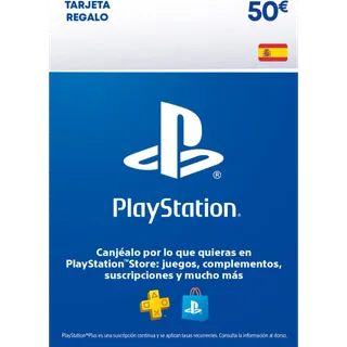 €50.00 EUR PlayStation Store España (Spain)