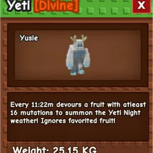 YETI - FOR SALE (GAG)