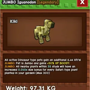 JUMBO IGUANODON 4SALE